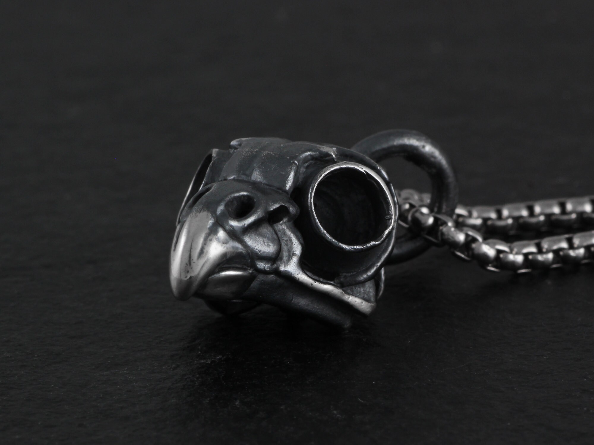 Vintage Owl Skull Pendant Necklace - Stainless Steel, Gothic Jewelry For Women & Men