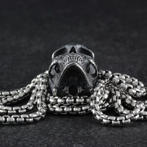 Skull Necklace - Sterling Silver Human Skull Pendant - Fine Skull Jewelry image 10