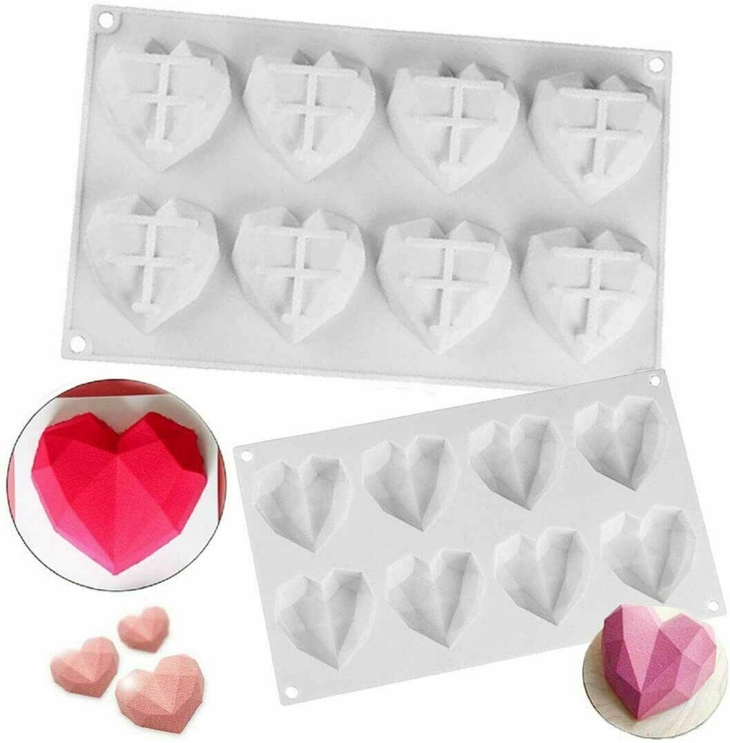 3D Silicone Heart Mold Bath Bomb Mould Geometric Hot Cocoa | Etsy