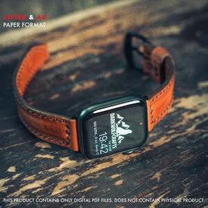 New Simple Letter Printed Leather Strap Watch