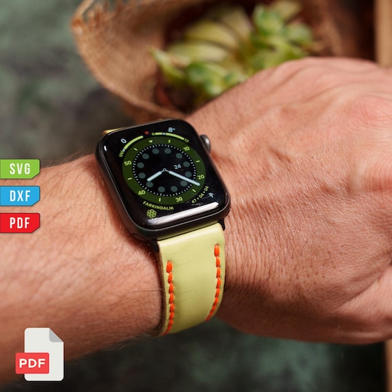Leather Apple Watch Band Pattern PDF | 22mm Padded Strap Template