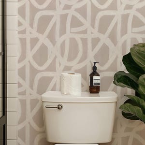 Eclectic Abstract Line Peel and Stick Wallpaper Removable Self Adhesive Geometrical Pattern Wallpaper Works on Textured Walls