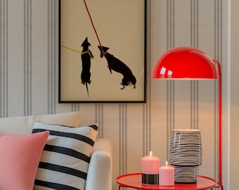 Black and White Stripe Peel and Stick Wallpaper - Modern Neutral Minimal Removable Wallpaper - Temporary Wallpaper