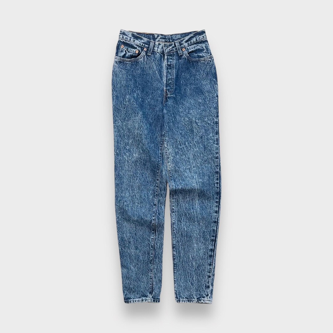 Vintage 80s 90s Levi's 501 XX Acid Wash Jeans, Button Fly