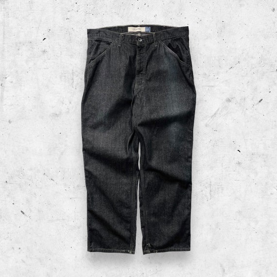 Vintage Y2K Gap Ultra Baggy Black Carpenter Jeans,