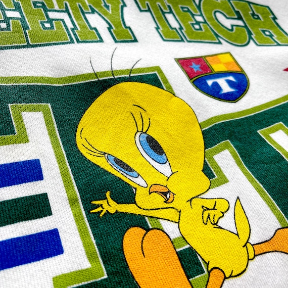 Vintage 1997 Looney Tunes Tweety Bird Tech Sweats… - image 3