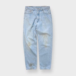 Vaqueros Levi&#39;s 550 de corte relajado, desgastados y deshilachados, estilo vintage Y2K, 501 holgados y desgastados, 34 x 33