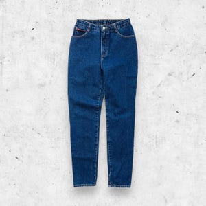 Vintage 90s Bongo Blue Jeans, High Rise Mom, Tapered, Heavyweight 9 26 A6 80s