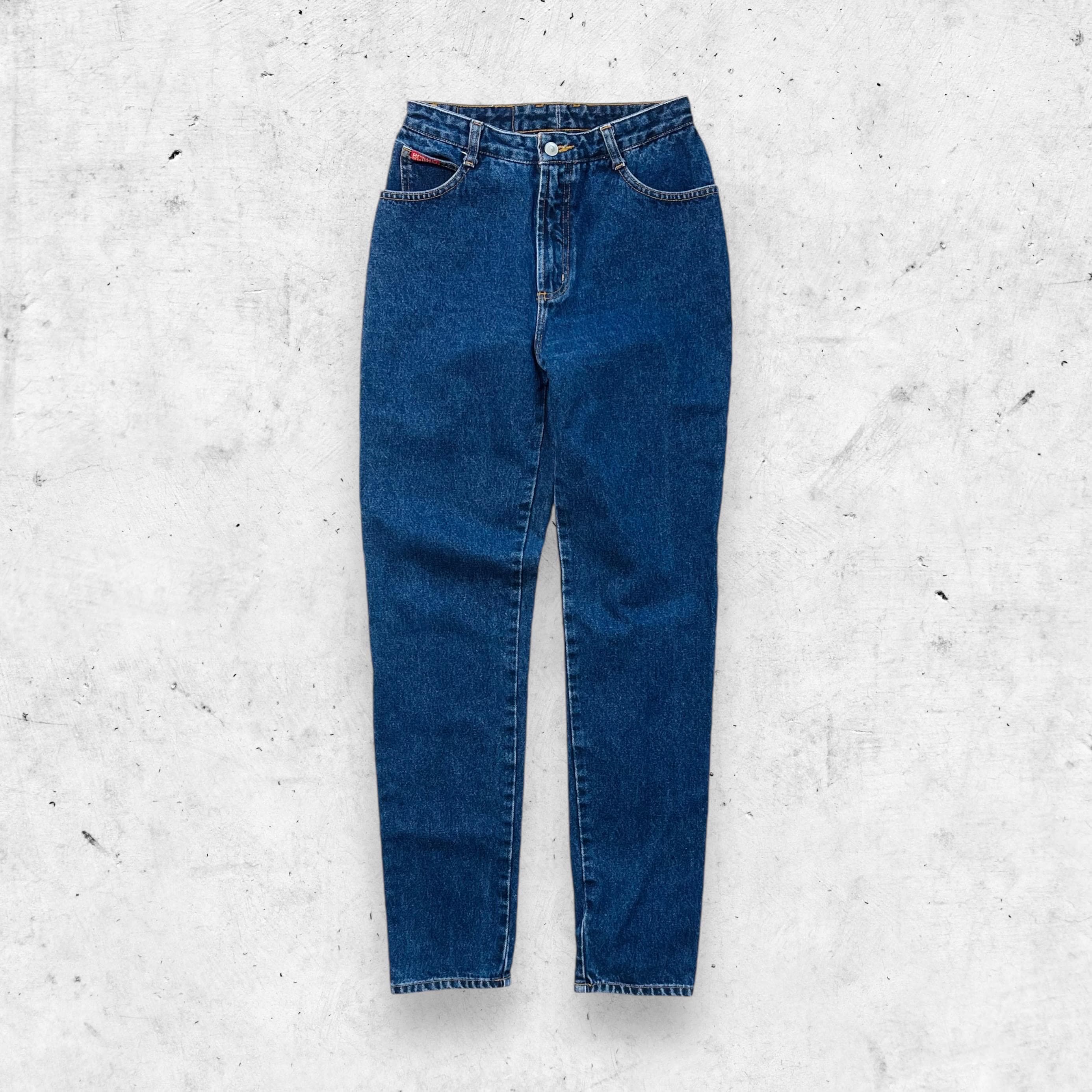 Vintage 90s Bongo Blue Jeans, High Rise Mom, Tapered