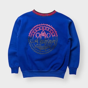 Vintage 90s LA Gear Big Logo Sweatshirt, Knit Collar, 2-Sided, L.A. 80s, USA M