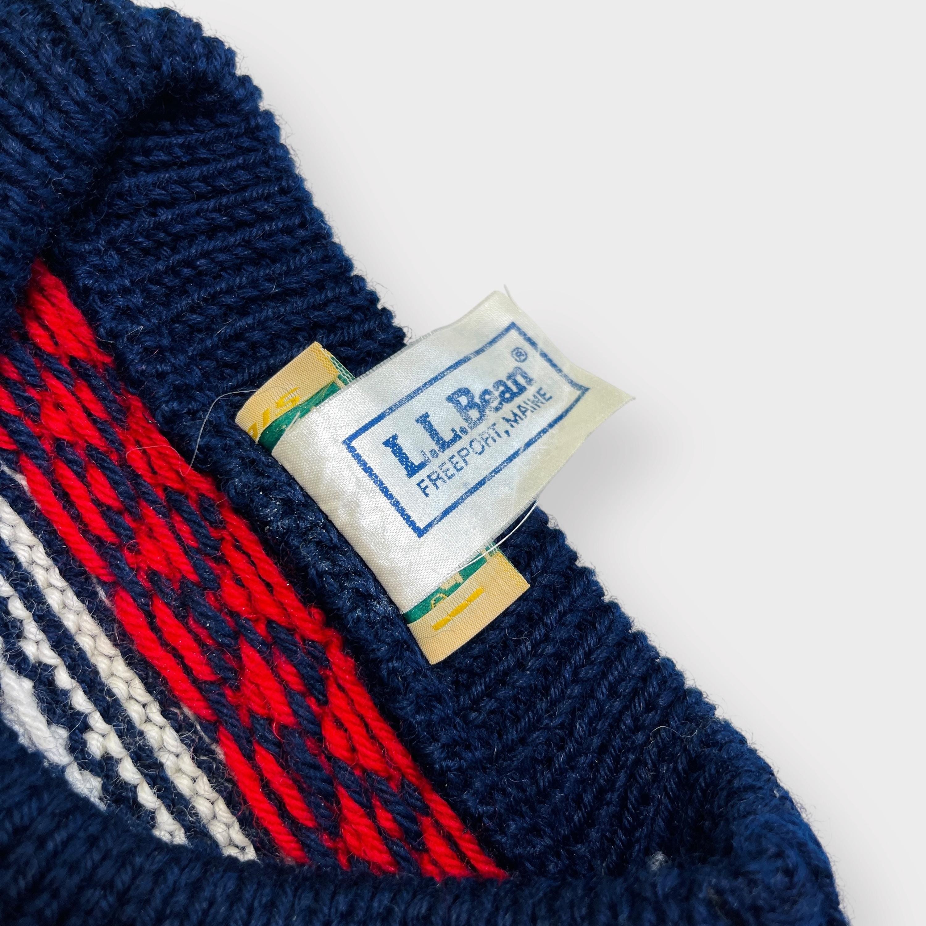 Vintage 80s 90s L.L. Bean 100% Wool Fair Isle Nordic Sweater