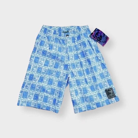 Vintage NWT NOS 80s 90s Instinct All Over Print Surf Shorts, Skate 