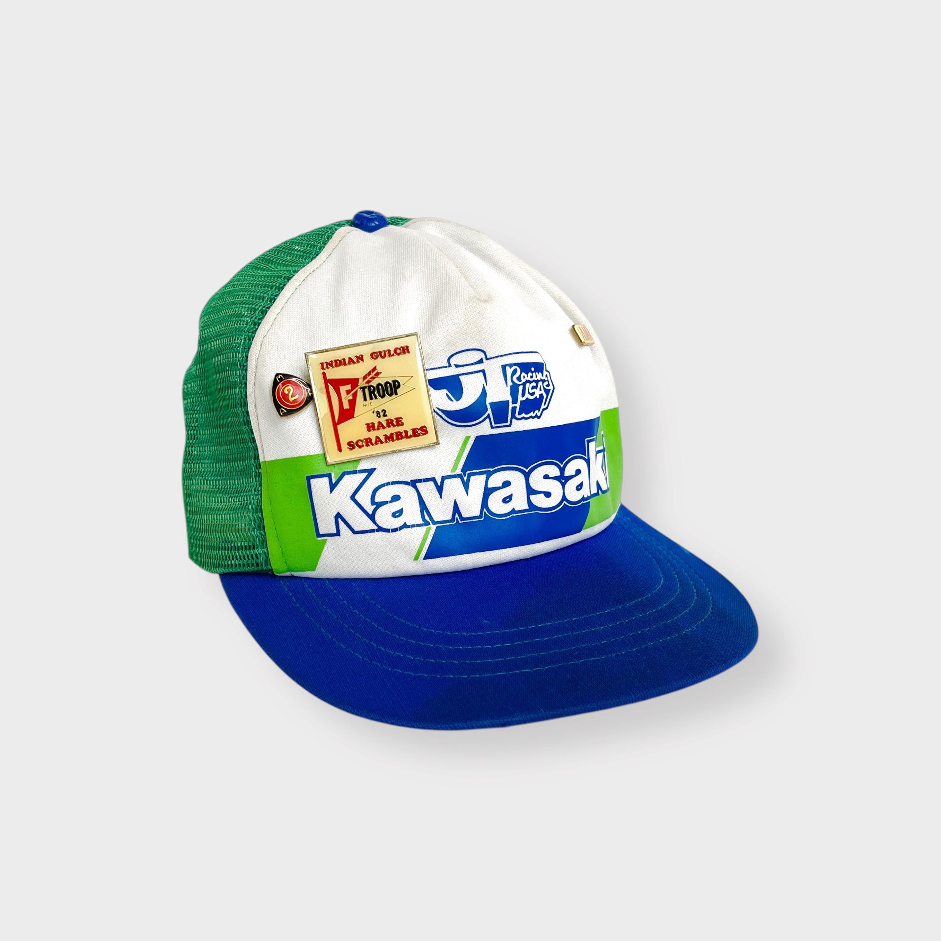 カワサキ ヴィンテージ キャップ バイク Vintage kawasaki hat - Etsy 日本