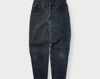 Vintage 90s Levi's 550 Relaxed Fit Black Jeans, 501 Loose Baggy Worn, 32 x 29