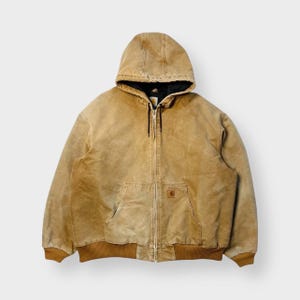 Carhartt J130 BRN Insulierte Duck Active Jacke, 12 Unzen Schwergewicht, Braun, 3XL