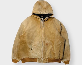 Carhartt J130 BRN Isolerad Duck Active Jacka, 12oz Heavyweight, Brun, 3XL