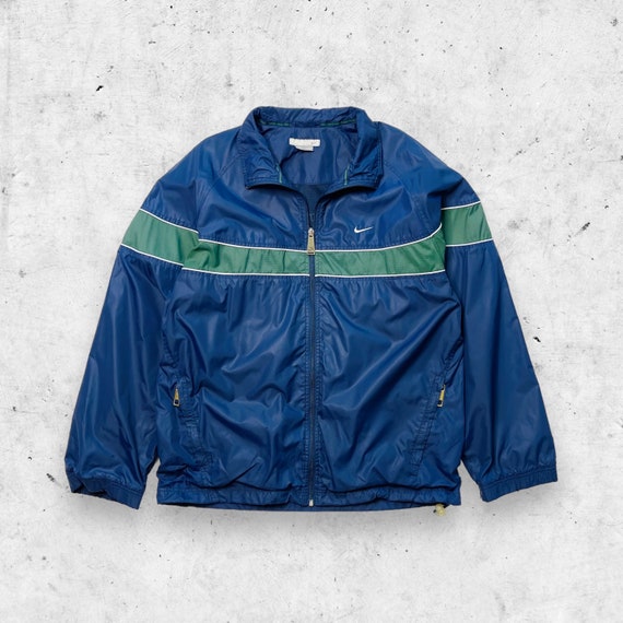 Vintage Y2K Nike Windbreaker Jacket, Full Zip, Lined, Big Back  