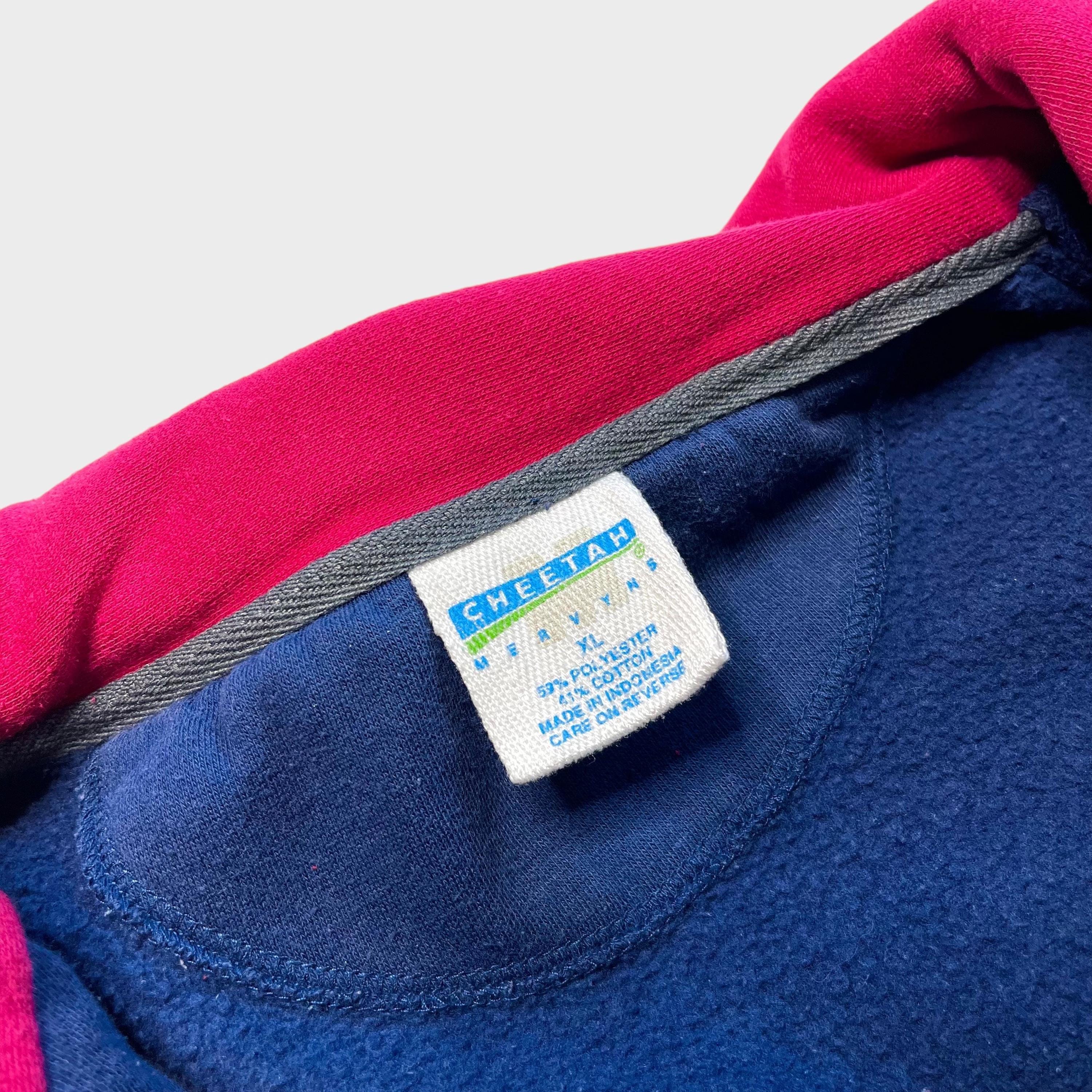 vintage マーブルスウェット Vintage 90s Cheetah Mervyns 1/4 Zip Color Block Sweatshirt, Dad