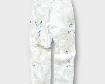 パンツ 90s Dickies Splashed White Painter Vintage 90s Paint Spalted White Dickies Radda Mens Carpenter