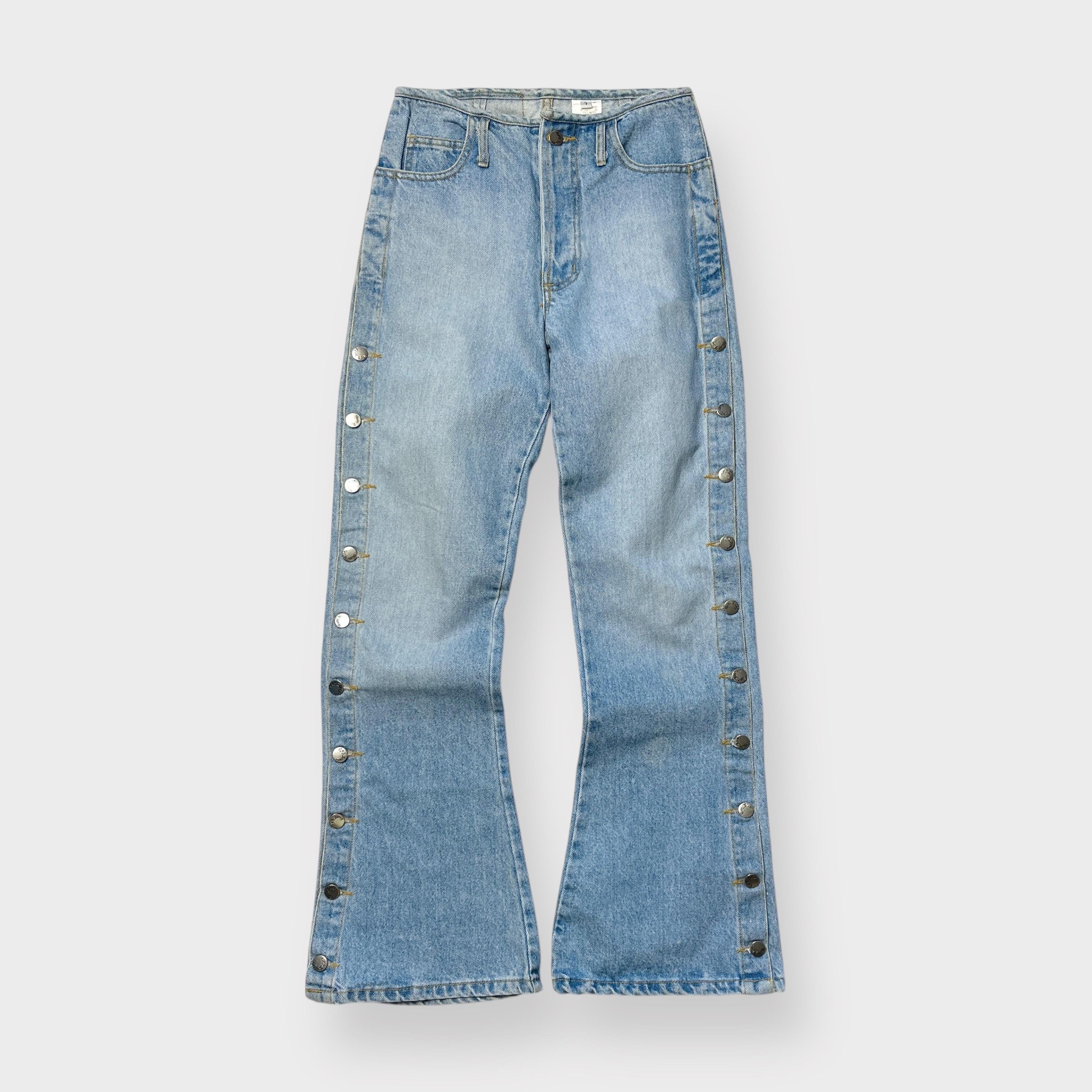 Bota Tubo Jeans Ochenteros Para Mujer Jean Tiro Alto, Control