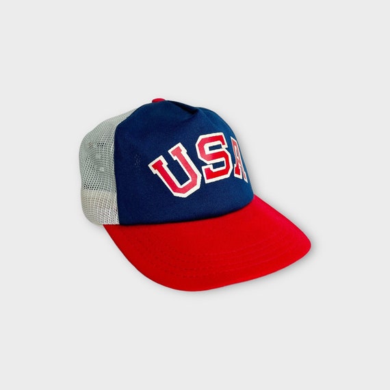 Vintage 80s NOS Americap USA Trucker Snapback Hat,