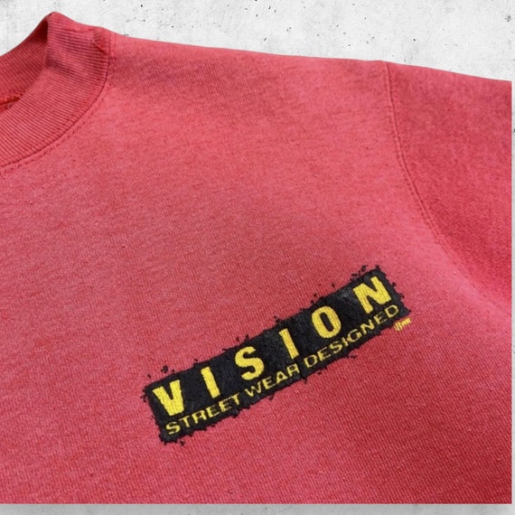 Vintage 80s Vision Street Wear Raw Vision Sweatsh… - image 3