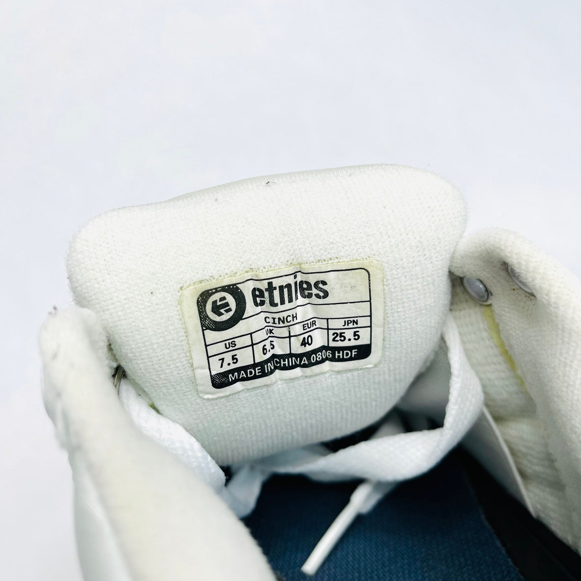 Vintage 90s Y2K etnies Cinch Chunky Skate Shoes White/Grey | Etsy
