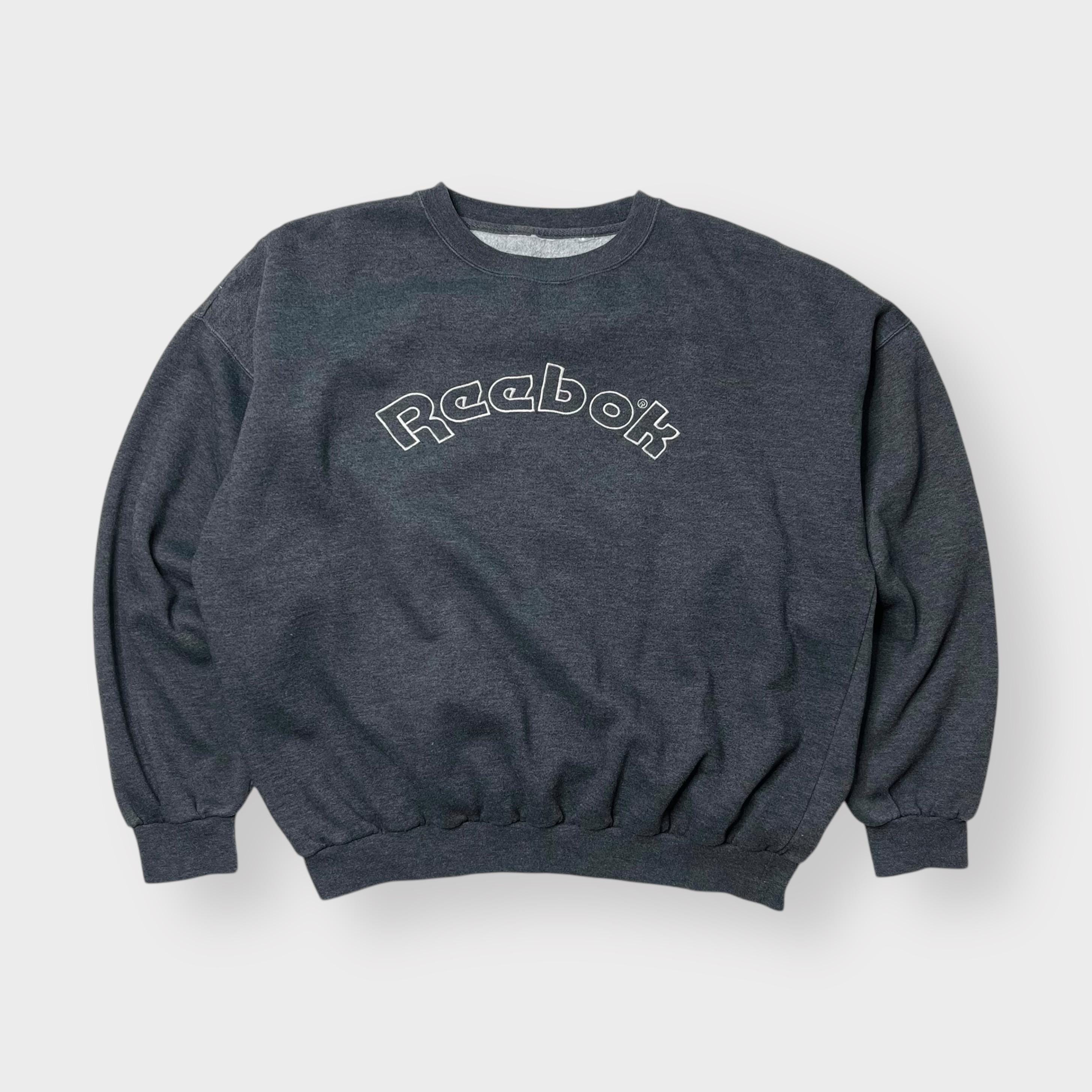 Vintage 90s Reebok Embroidered Logo Sweatshirt, Oversized Loose, Fleece Warm XL