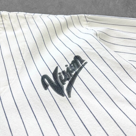 Vintage 80s Vision Street Wear Pinstripe Baseball… - image 5