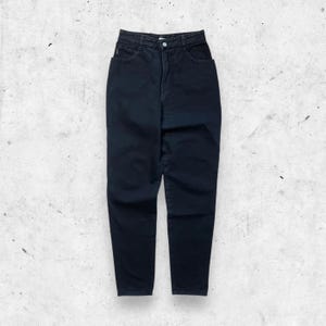 Vintage 90s Bongo Black Jeans, High Rise Mom, Tapered, USA, Heavyweight 7 26 A7