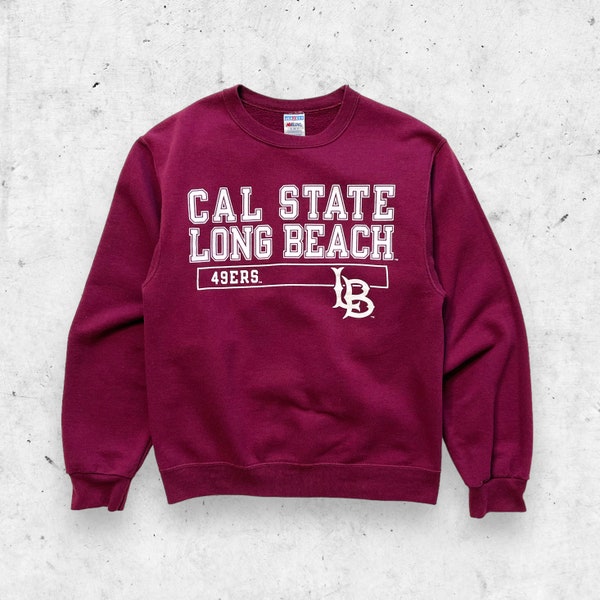 Vintage 90s Cal State Long Beach 49ers Sweatshirt, CSULB Lbc, NCAA California, S