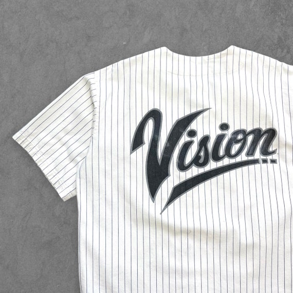 Vintage 80s Vision Street Wear Pinstripe Baseball… - image 7