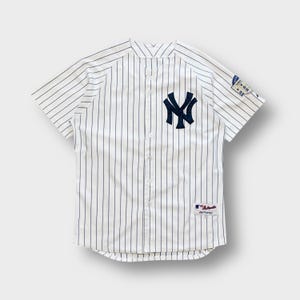 Vintage 2008 Majestic Derek Jeter Yankees Pinstripe Baseball Jersey Stadium Patch 54