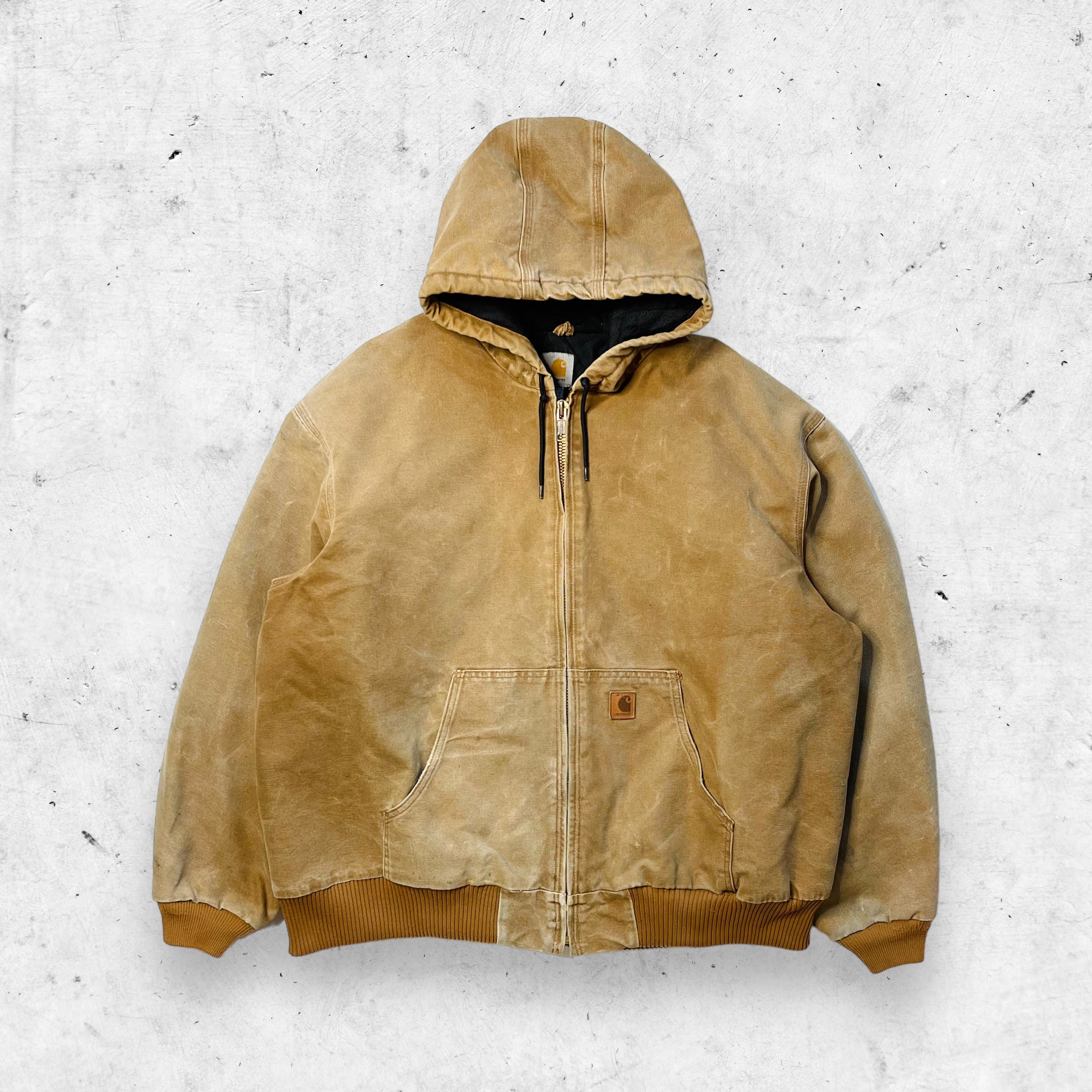 Carhartt J130 BRN 断熱ダックアクティブジャケット、12オンス Carhartt J130 BRN 断熱ダックアクティブジャケット、12オンス