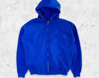 mens royal blue zip up moletom com capuz