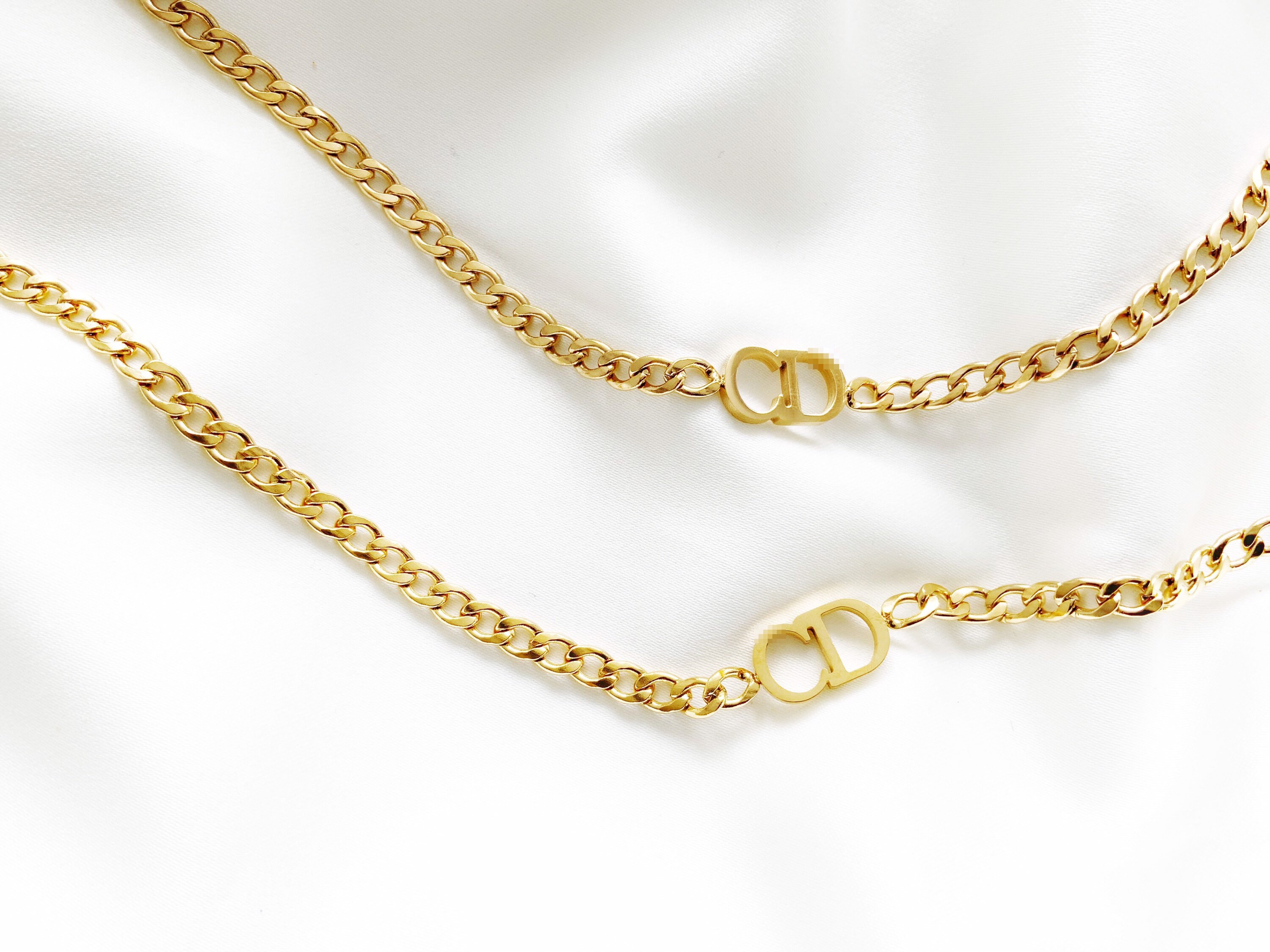 14K Gold Plated CD Choker Necklace Etsy