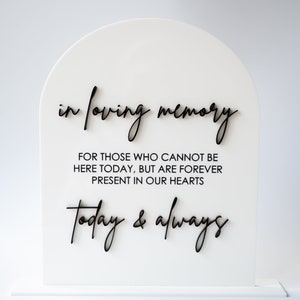 In Loving Memory Sign | In Loving Memory Of Those Forever In Our Hearts | Wedding Memorial Sign | In Loving Memory Acrylic Sign