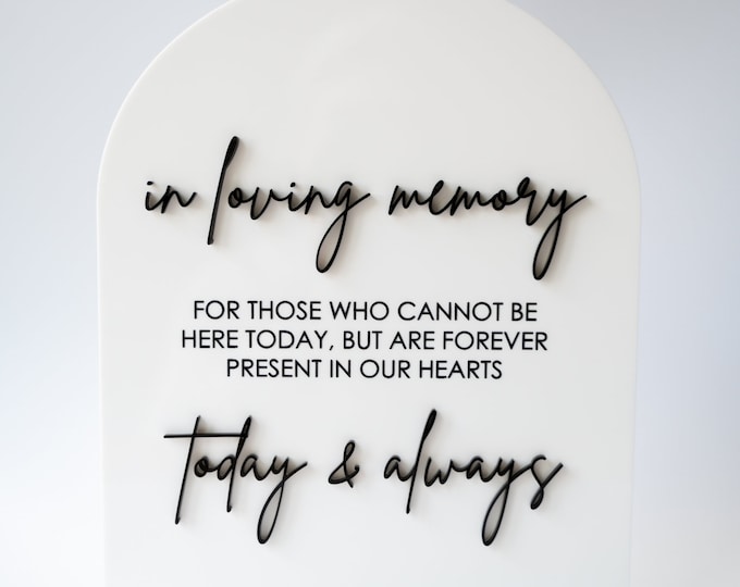 In Loving Memory Sign | in Loving Memory of Those Forever in Our Hearts ...