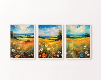 Wall Art | Golden Serenity | Wildflower Digital Download Print