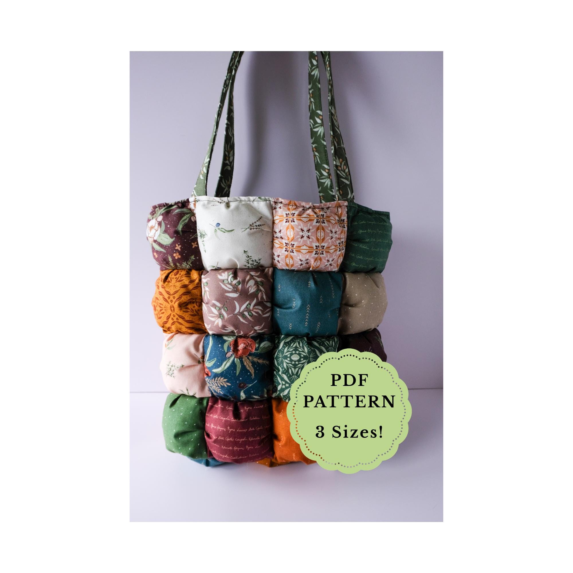 Hand Puff Pattern Puff Tote PDF Sewing Pattern Tutorial | Cloud Bag Instructions - Etsy