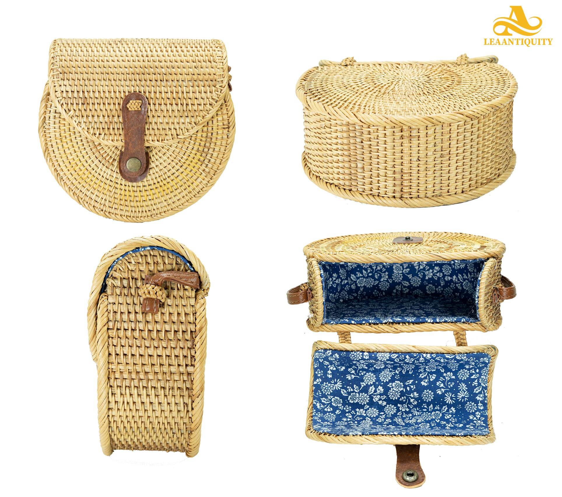 Rattan PurseCrescent Rattan Purse Etsy