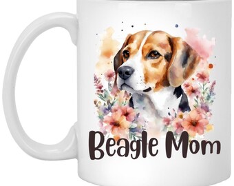Beagle Mom Mug, Dog Lover Gift, Beagle Mom Gift, Dog Mom Mug, Beagle Gifts for Her, Cute Beagle Mug, Beagle Dog Owner Gift, Coffee Mug
