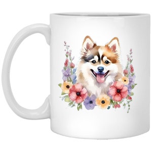 Taza Pomsky Regalo perfecto de cumpleaños o del Día de la Madre para las mamás Husky Pomerania amantes de los perros