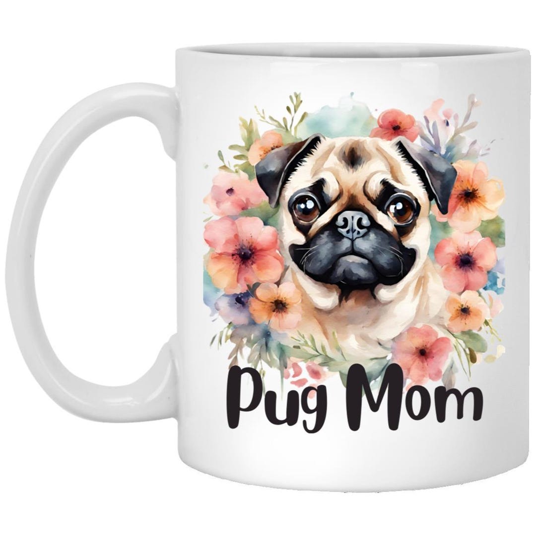 Pug Related Gfts, Pug Mom, Pug Dad, Pug Lover Pug Gfts For Women Men, Pug Mug Coffee Cup Pug...