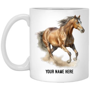 Personalized Horse Lover Mug, Customized Equestrian Gift, Horse Riding Coffee Cup, Gifts for Horse Lovers, Horse Present image 2