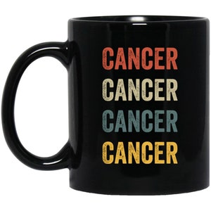 Retro Zodiac Cancer Mug - Vintage-Inspired Colorful Coffee Cup - Astrology Lover&#39;s Drinkware - Unique Birthday Gift Idea