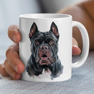 Unique Cane Corso Dog Mug - Handcrafted Ceramic Coffee Cup Featuring a Proud Cane Corso Portrait