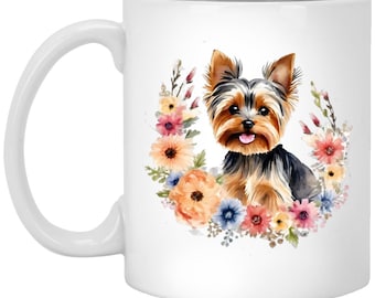 Taza Yorkie Dog Mom, regalo perfecto para los amantes de los perros en cumpleaños o el día de la madre