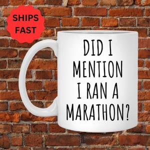 Grappige marathonmok, cadeau voor lopers, mok marathonafmaker, raceprestatiecadeau, loper mok, nieuwigheid marathoncitaat mok