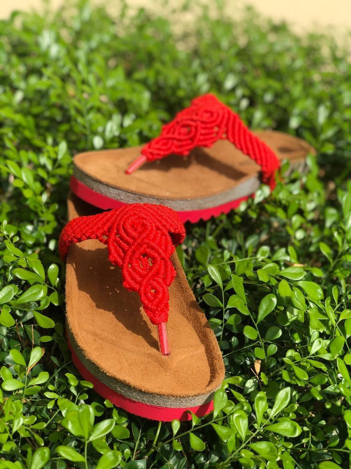 Macramé Slippers Handmade sandals Handmade sandals Macrame Etsy